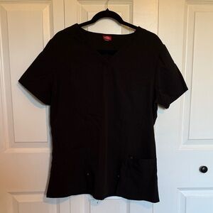 Black Dickies V-Neck Scrub Top